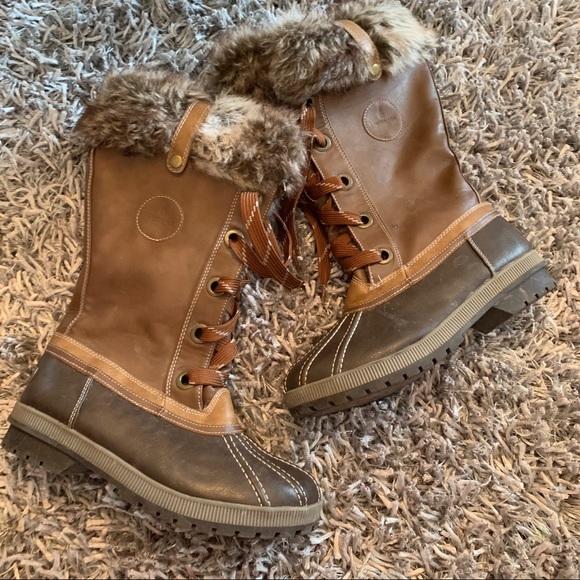 London Fog Shoes - London Fog Winter Snow Melton Boots Women’s Sz 10